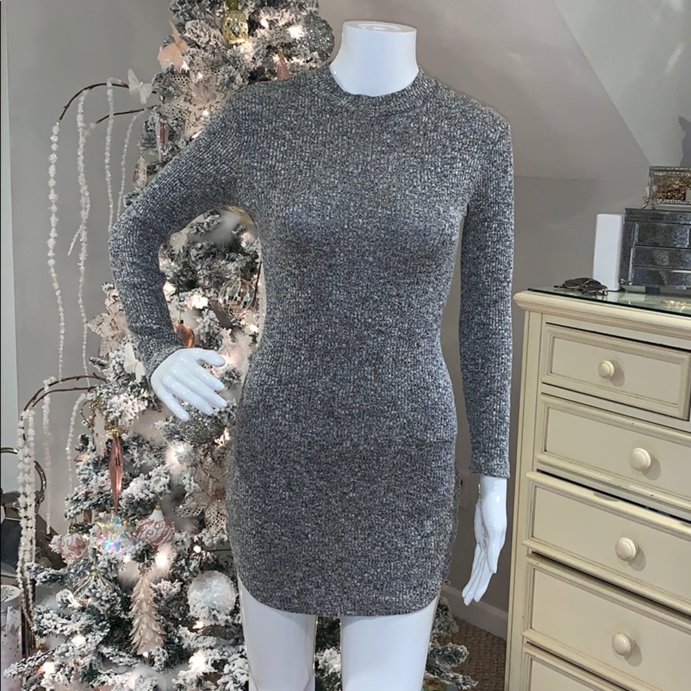 Grey sweater dress